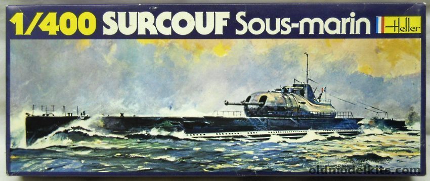 Heller 1/400 Submarine Cruiser NN3 Surcouf, 1074 plastic model kit